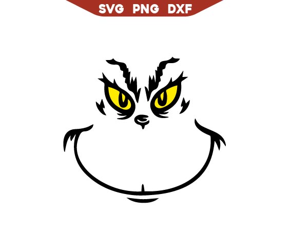 Inspired Grinch Face Svg Png