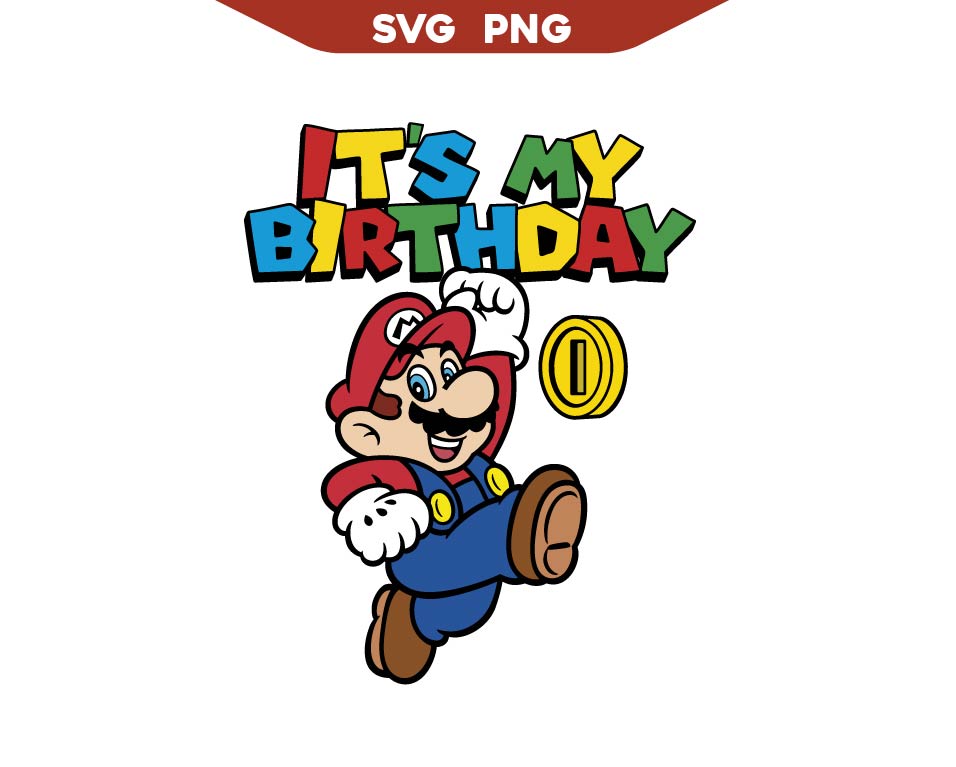 It's My Birthday Super Mario Svg Png