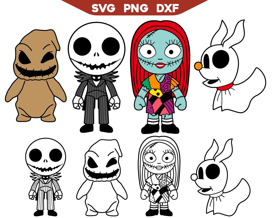 Jack and Sally Svg, Nightmare Before Christmas Svg