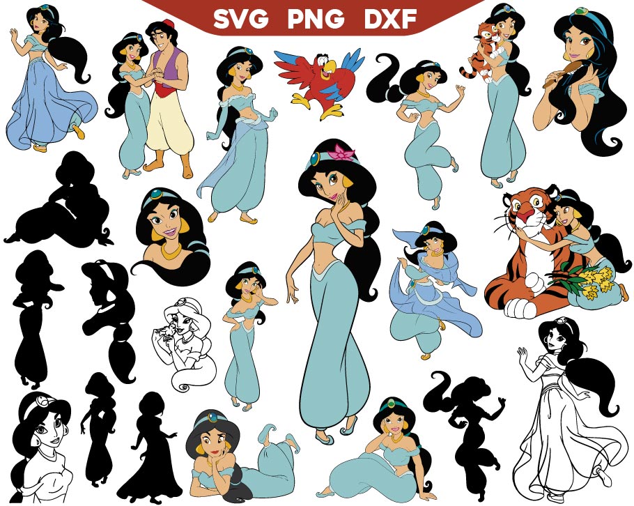 Jasmine Princess Svg Bundle