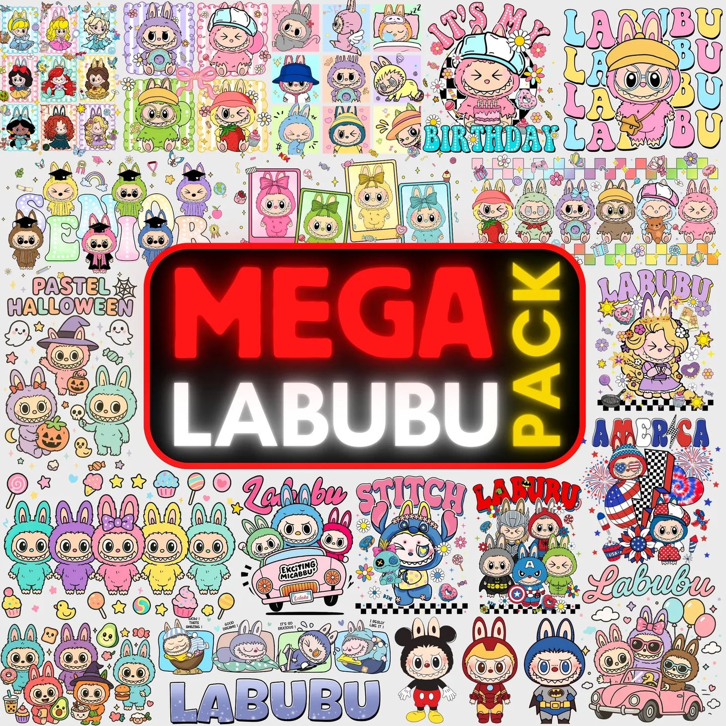 1200+ Labubu Design Png Bundle, Movie Style Labubu Files