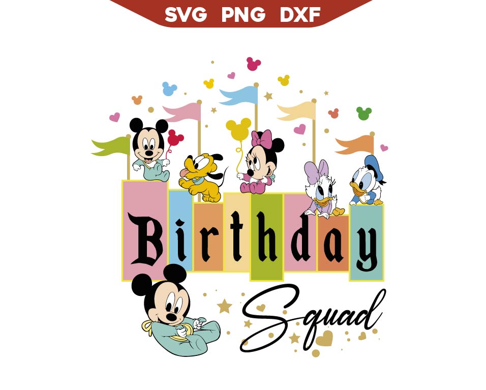 Magic Baby Minnie Birthday Squad Svg Png