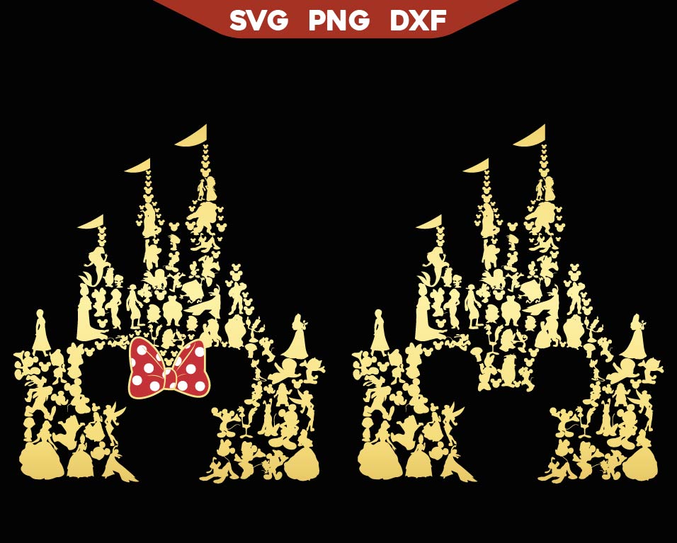 Magic Kingdom Characters Gold Mickey Head Svg Png