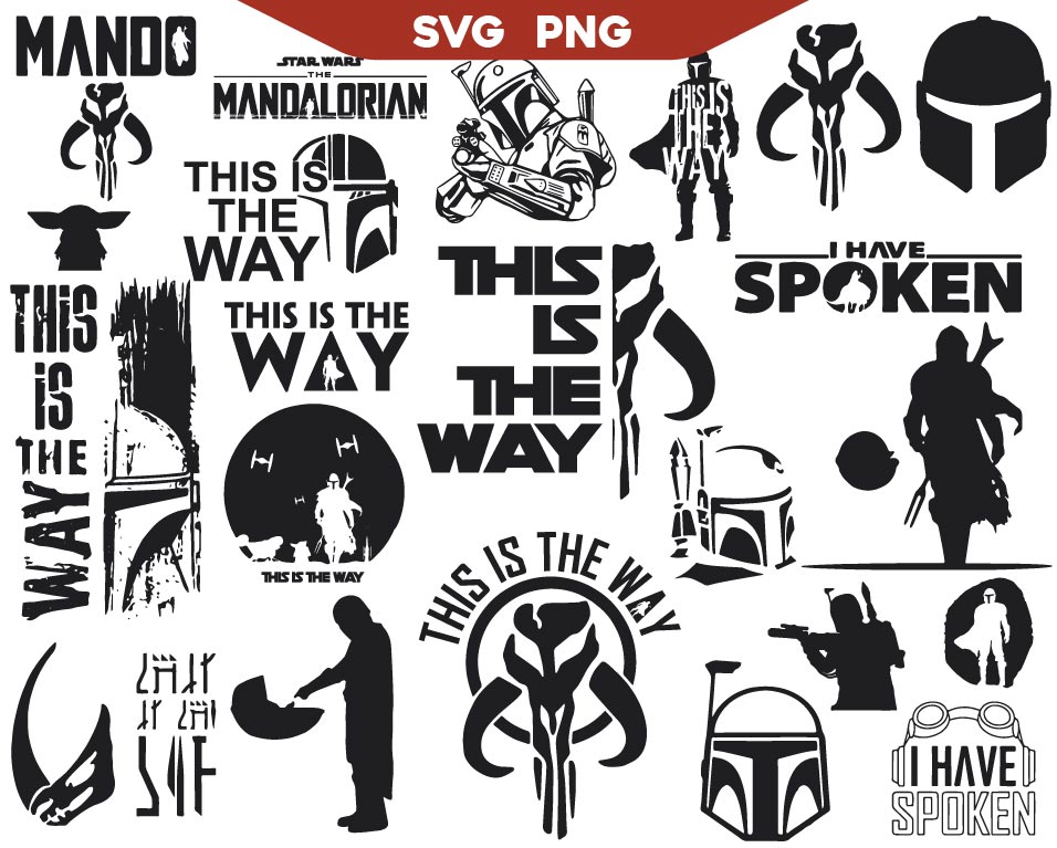Mandalorian Design Svg Png Bundle, Star Wars Svg Design