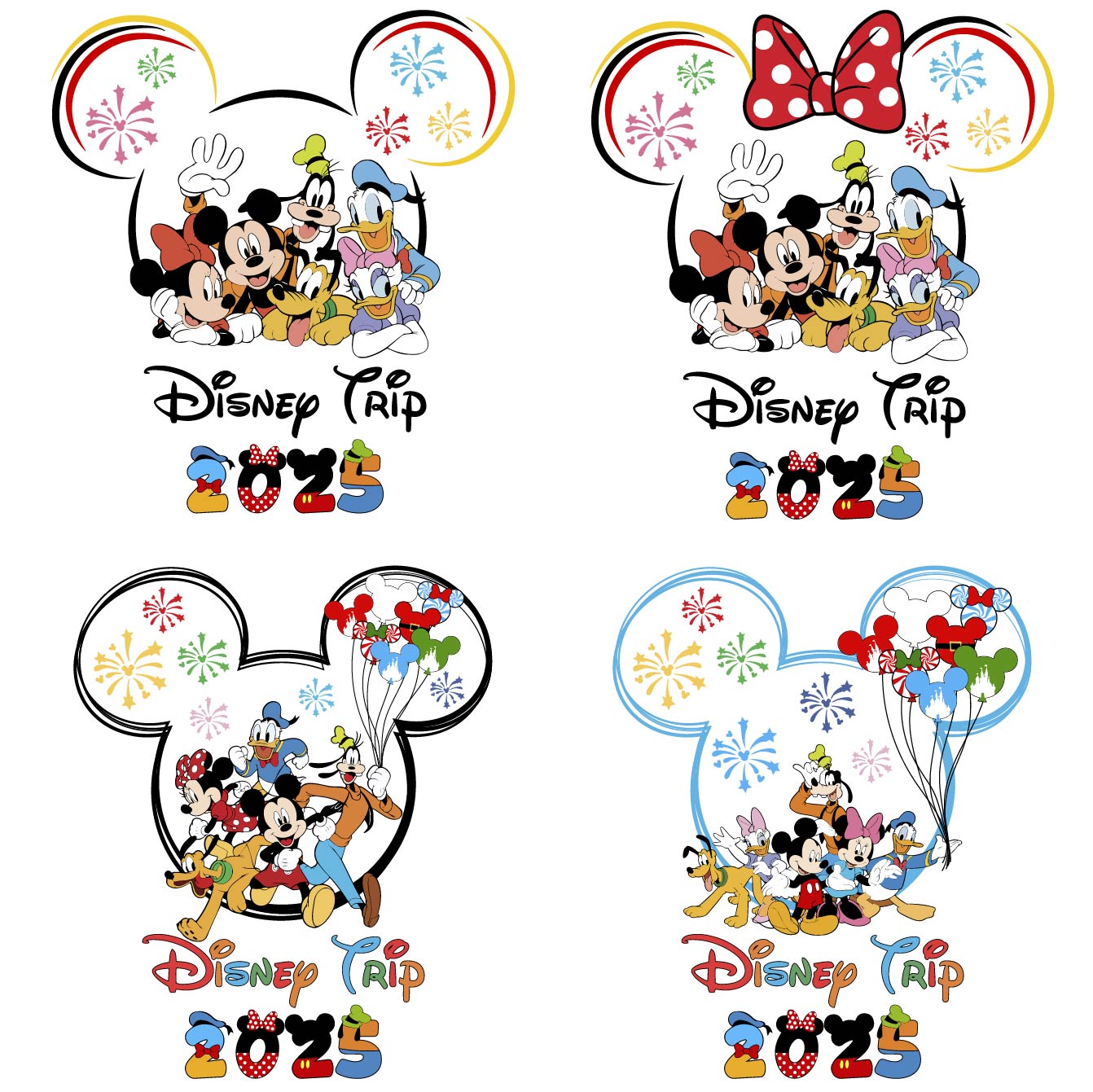 Mega Bundle Disney Family Trip 2025 Svg Png, Disney Family Vacation 2025 Png (2)