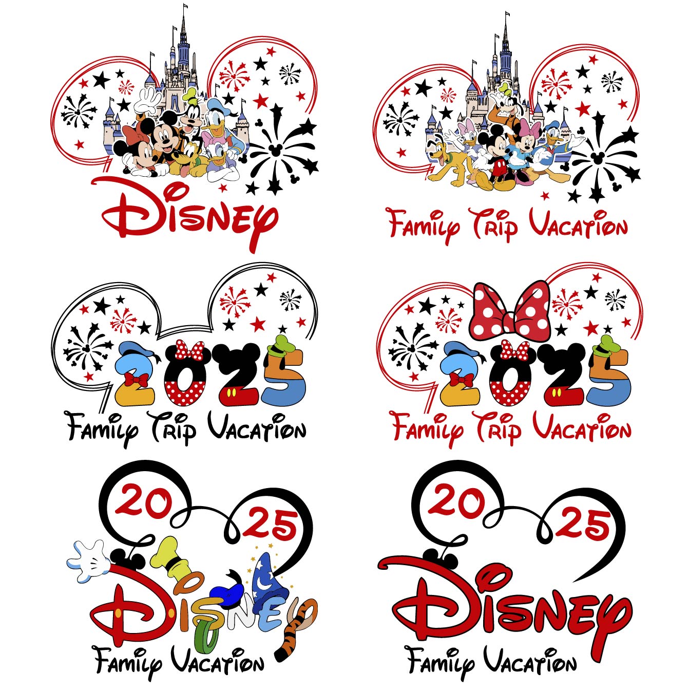 Mega Bundle Disney Family Trip 2025 Svg Png, Disney Family Vacation 2025 Png (5)