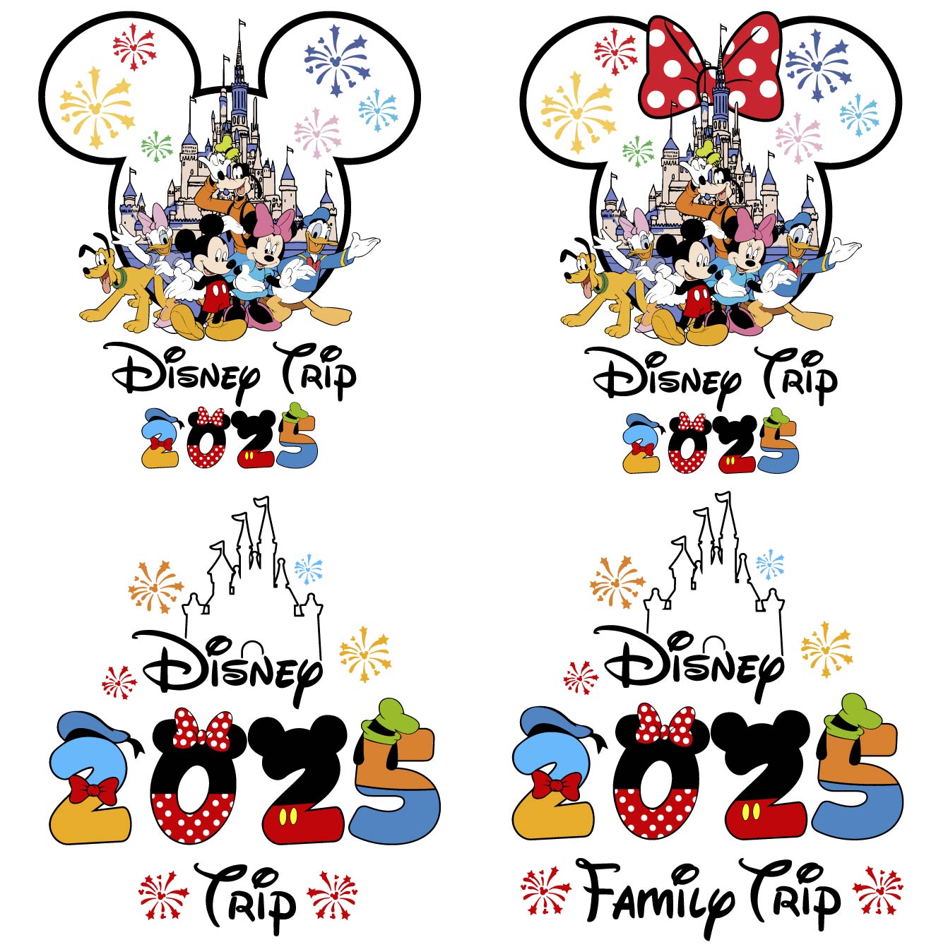 Mega Bundle Disney Family Trip 2025 Svg Png, Disney Family Vacation 2025 Png (7)