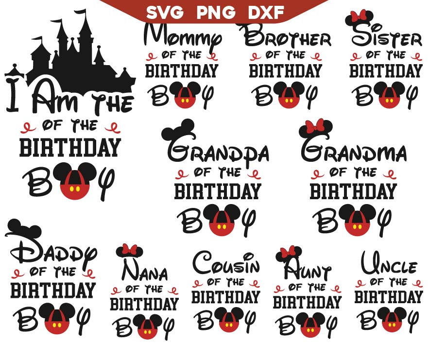 Mickey Birthday Boy Design Svg Png
