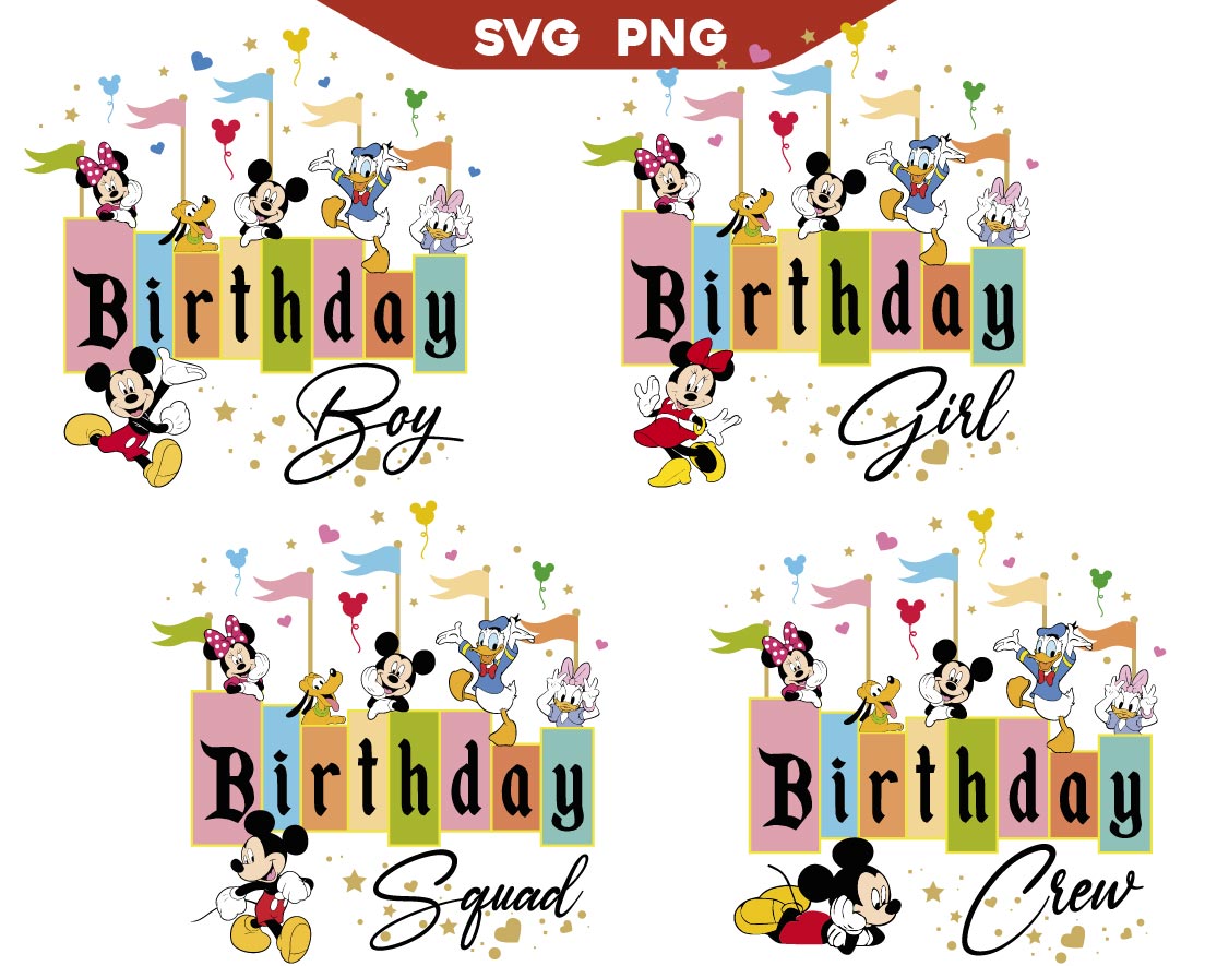 Mickey Birthday Family Svg, Minnie Making Memories Svg Png