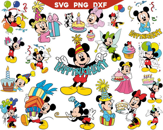 Mickey Birthday Party Svg Bundle
