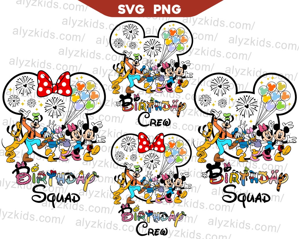 Mickey Family Squad Svg Bundle, Minnie Mouse Crew Svg Png