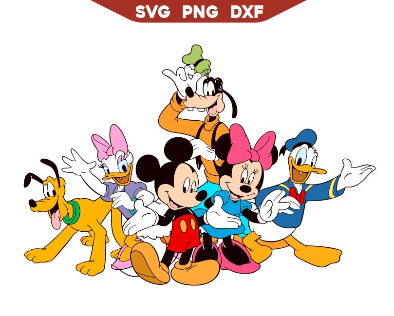Mickey Family Trip Svg Png, Mickey Family Friends Svg