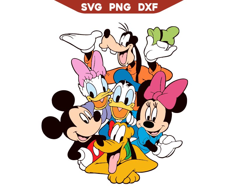 Mickey Family Vacation Svg Png, Mouse Friends Squad Svg