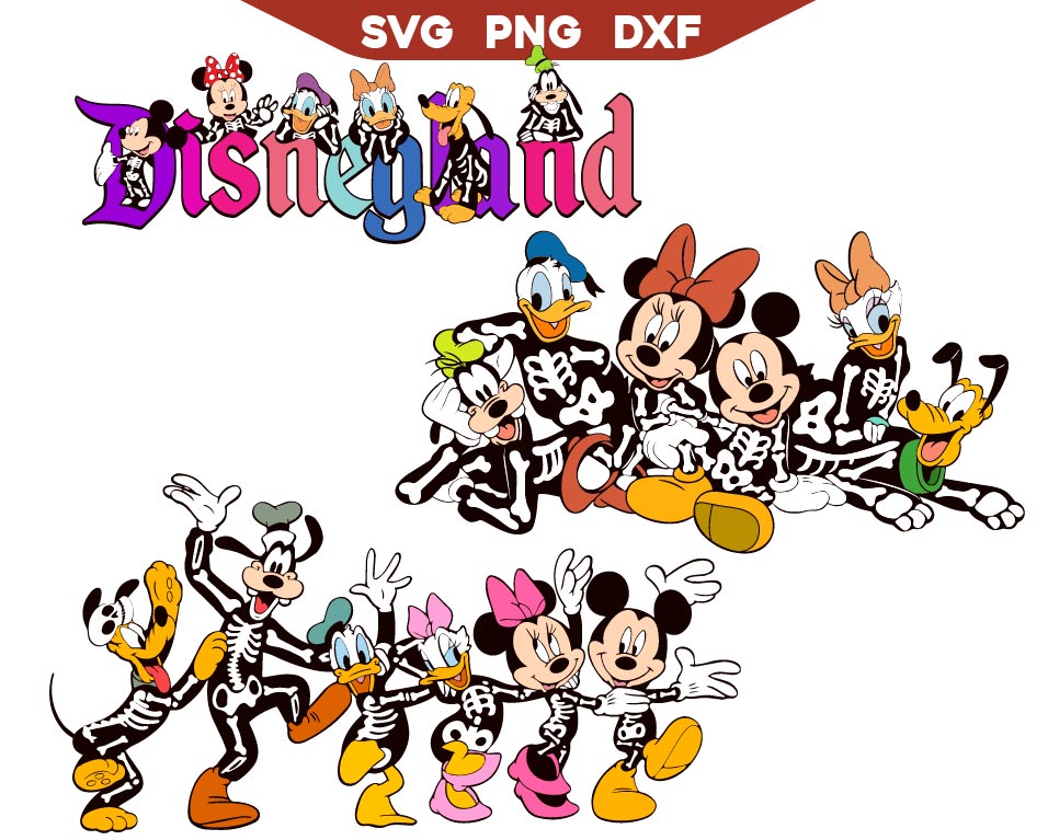 Mickey Friends Halloween Svg Png, Disney Trick Or Treat Svg