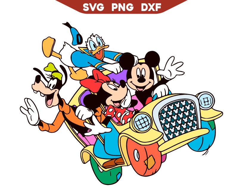 Mickey Friends Svg, Mouse Family Trip Svg, Mickey Cars Svg Png