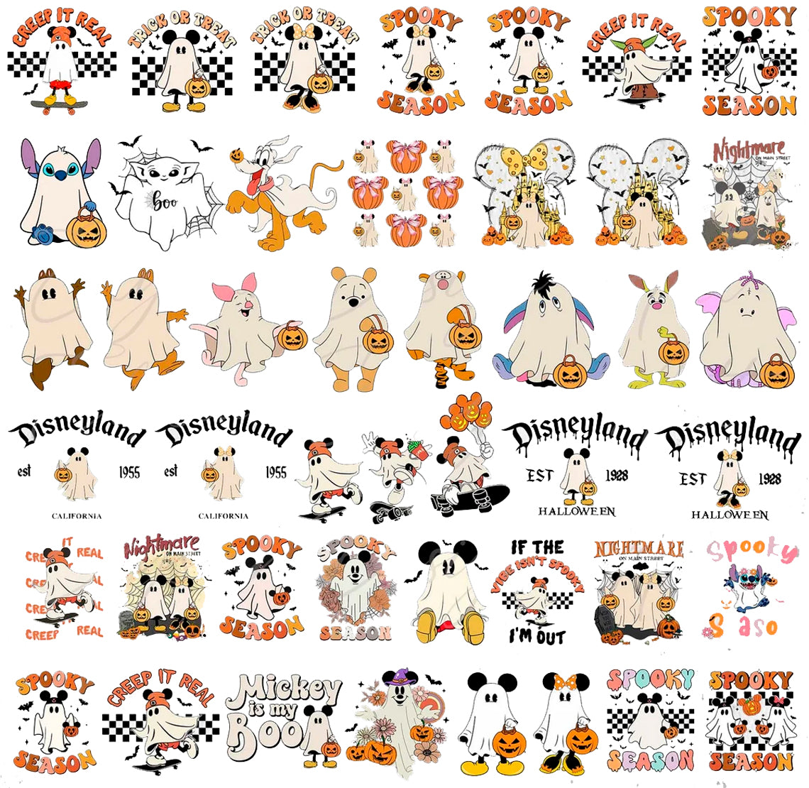 Mickey Ghost Halloween Svg Png Bundle, Disney Halloween Png