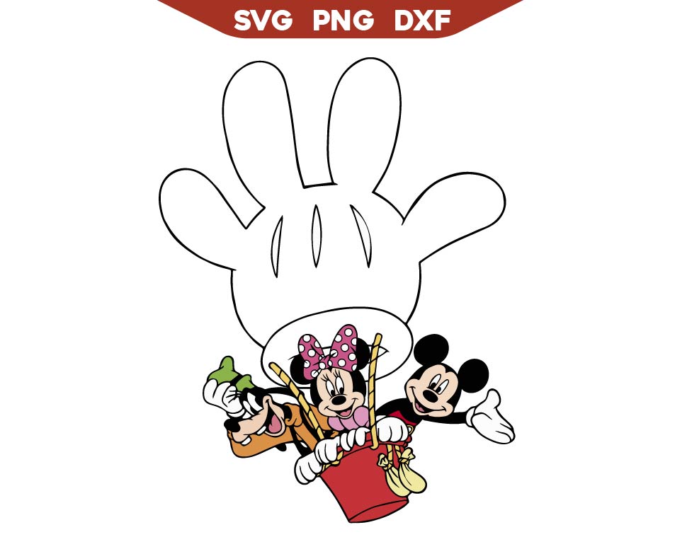 Mickey Hand Balloon Svg Png