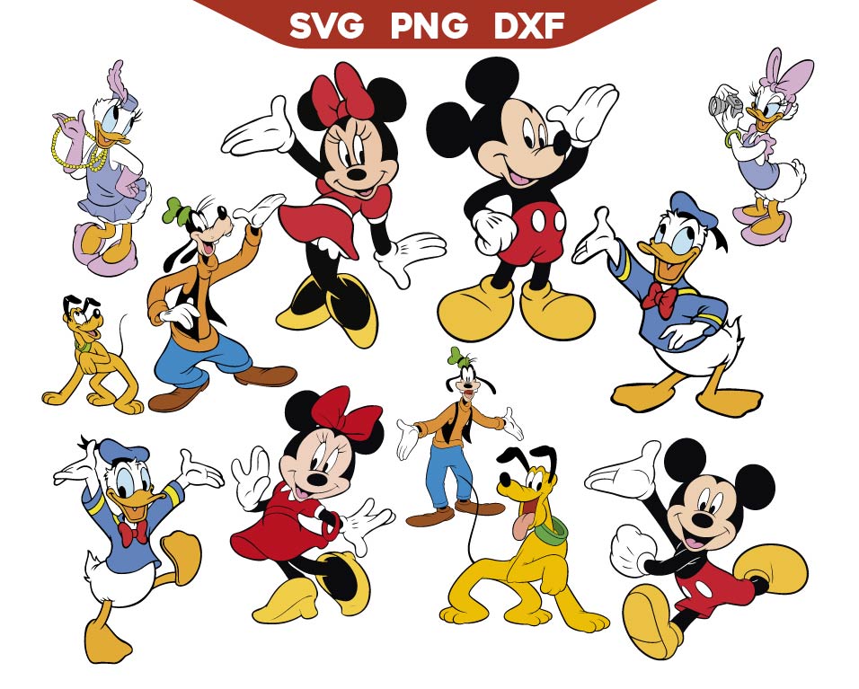 Mickey Happy Friends Svg Bundle