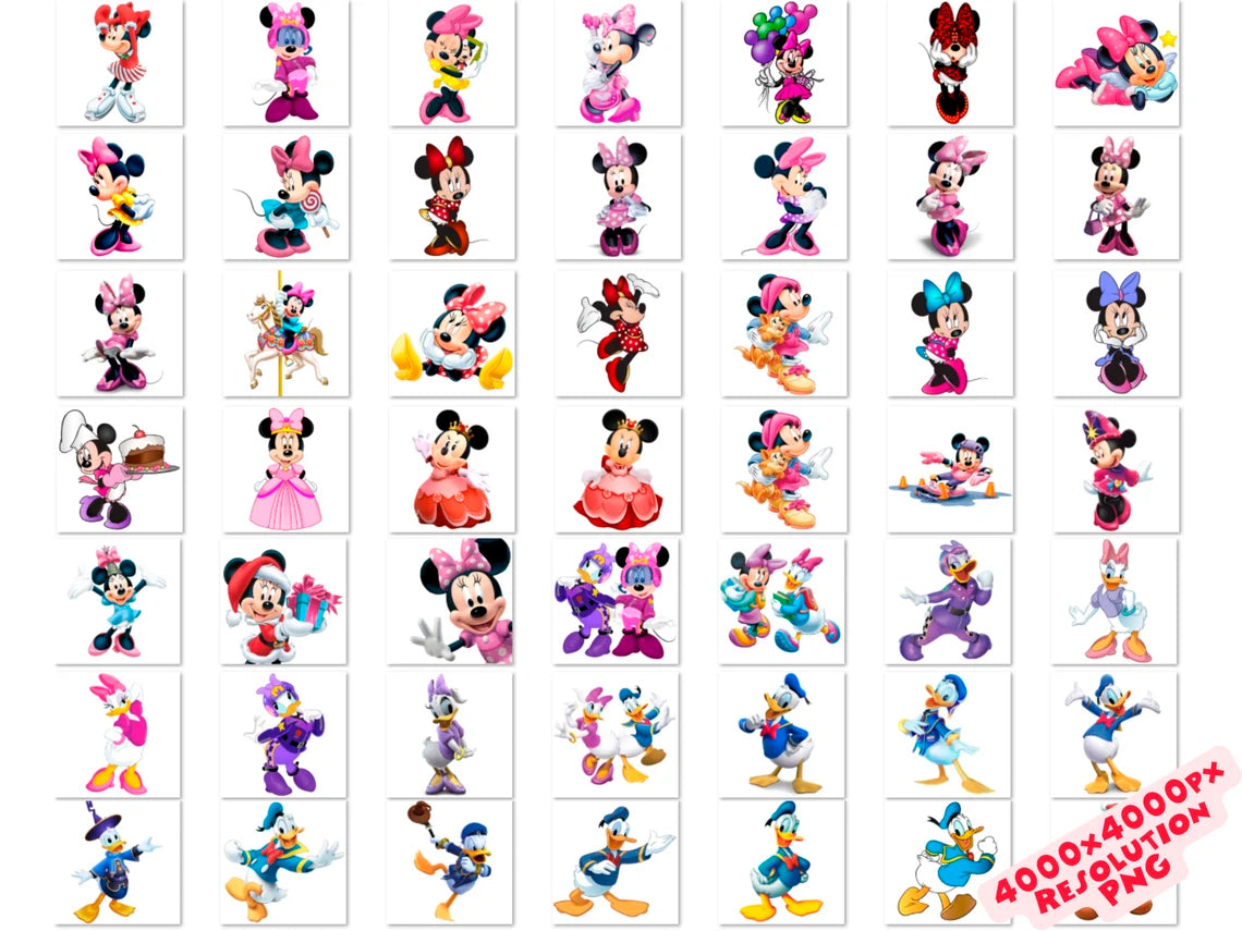 Mickey Mouse & Friends PNG Bundle Disney Png for Sublimation