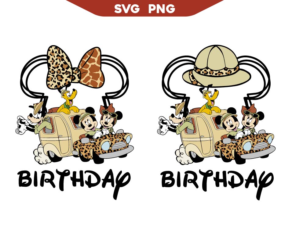 Mickey Safari Birthday Svg Png, Mouse Vacay Mode Svg