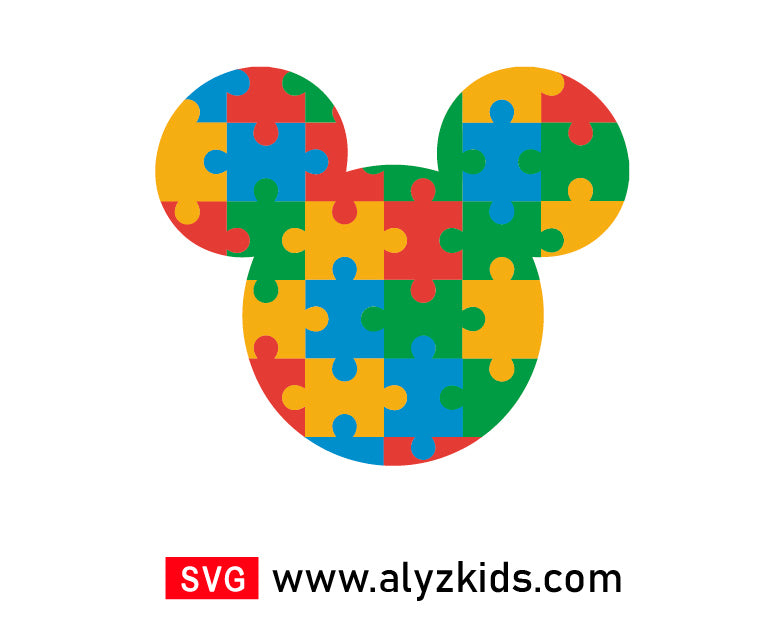 Mickey Autism Svg Free, Autism Awareness Svg Free