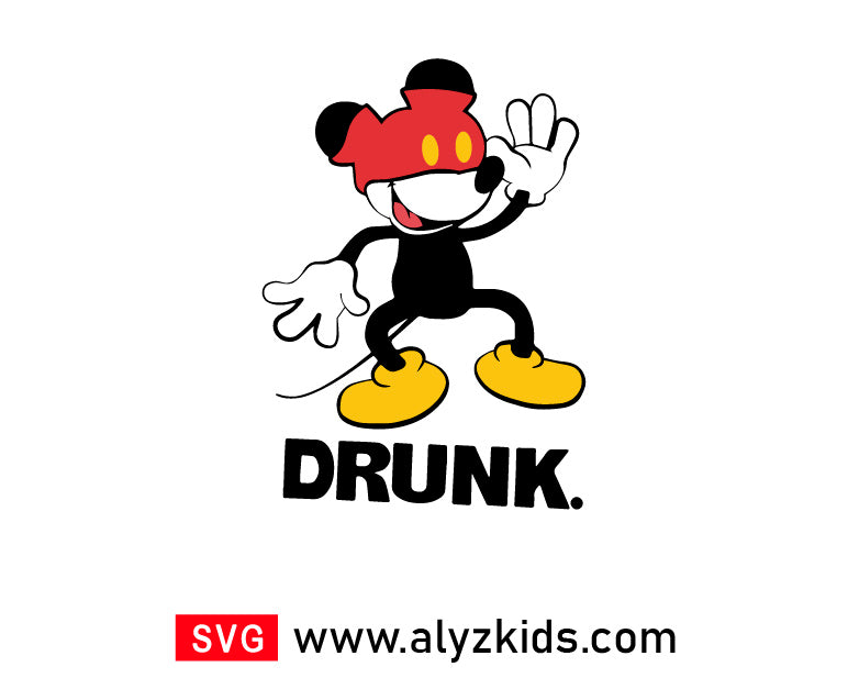 Mickey Drunk Svg Free, Disney Mouse Svg Free