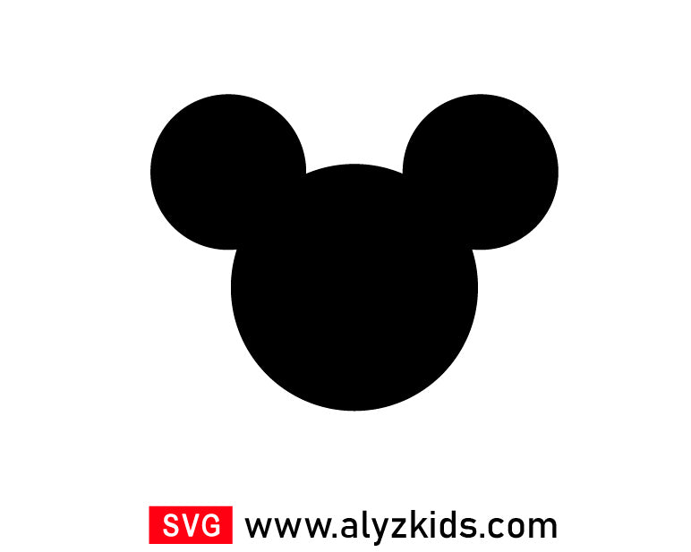 Mickey Head Svg Free, Mickey Silhouette Svg Free