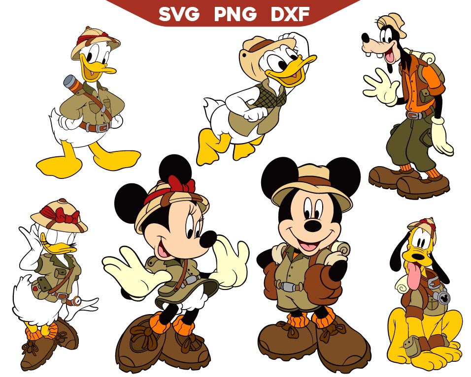Mickey's Friends Safari Svg Bundle