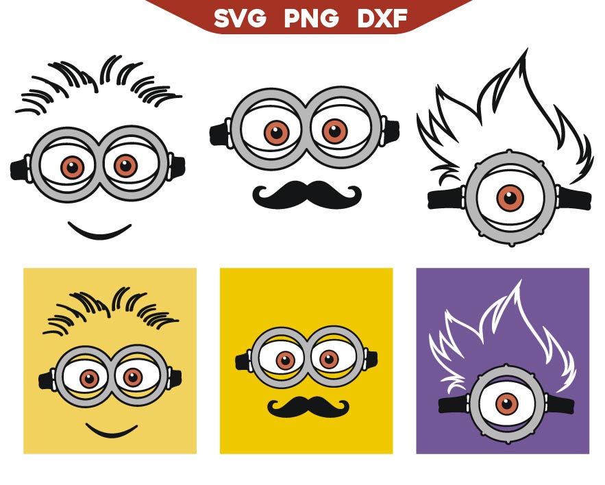 Minion Face Svg Bundle