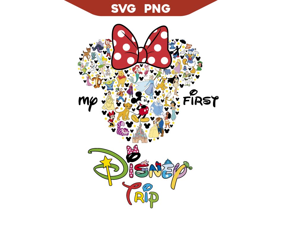 Minnie Girl My First Disney Trip Svg Png