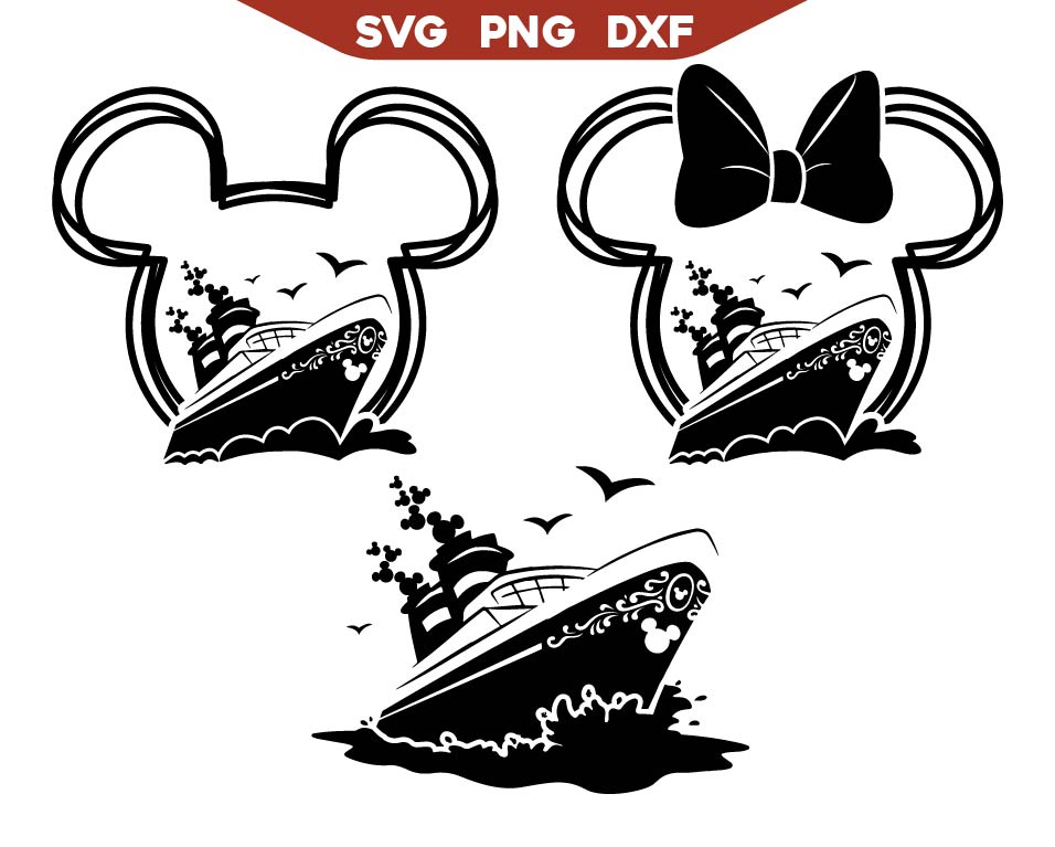 Minnie Mickey Cruise Svg Silhouette