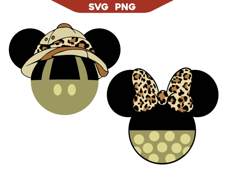 Minnie Mickey Disney Safari Svg Png