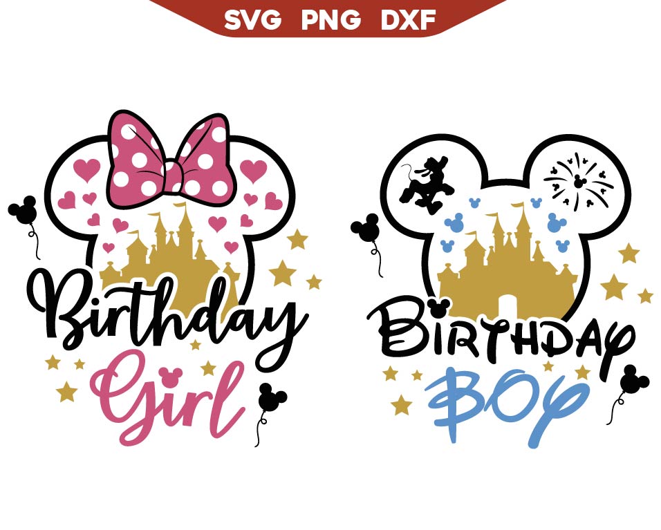 Minnie Mickey Happy Birthday Svg Png