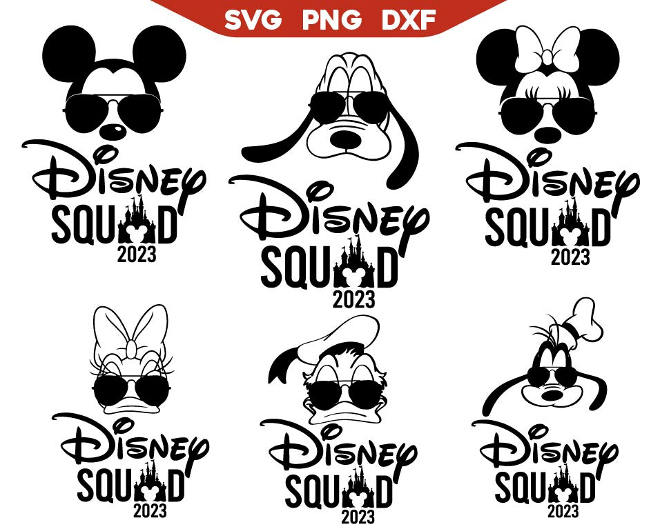 Minnie Mickey's Friends Squad Svg Bundle