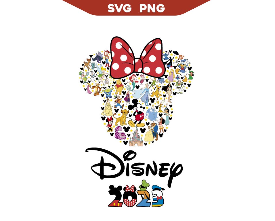 Minnie Mouse Head Caracters Svg Png