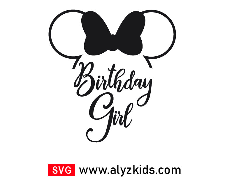 Minnie Birthday Girl Svg Free, Disney Birthday Girl Svg Free