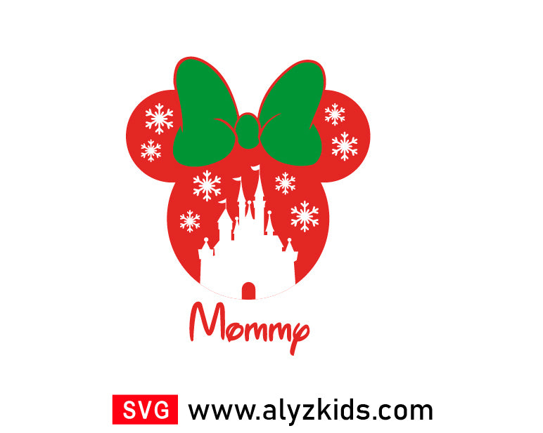Minnie Christmas Svg Free, Disney Mommy Christmas Svg Free
