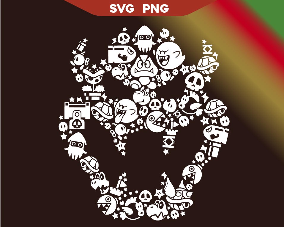 Mosaic Bowser Svg Png