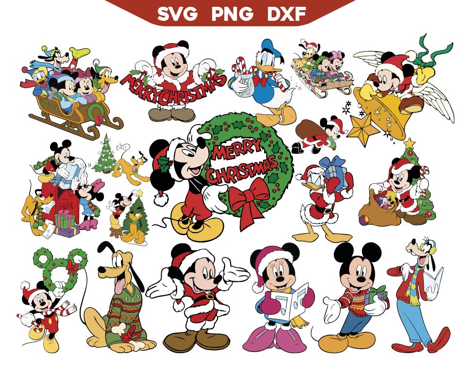 Mouse Chritmas Holiday Svg Png Pack
