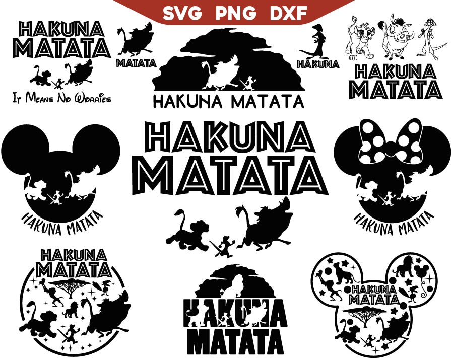 Mouse Hakuna Matata Svg, Safari Animals Svg