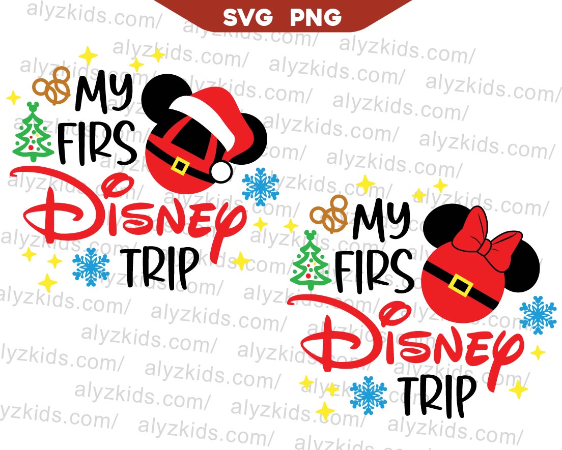 My First disney Trip Christmas Svg, Mickey Christmas Svg Png