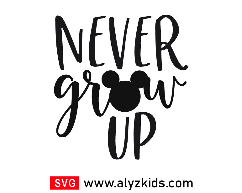 Never Grow Up Svg Free, Disney Peter Pan Svg Free