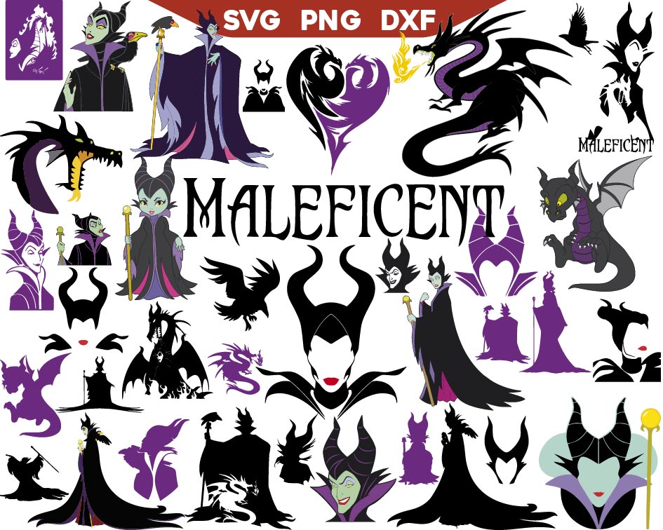 Pack Maleficent Svg, Maleficent Png Bundle