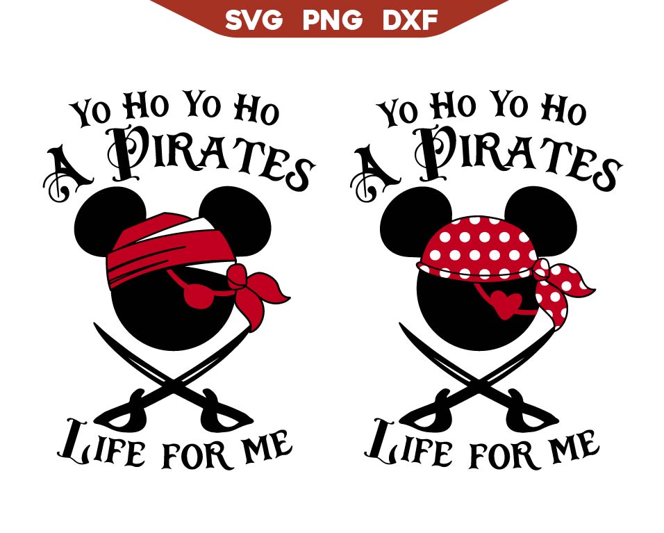 Pirates Life For Me Mickey Svg Png