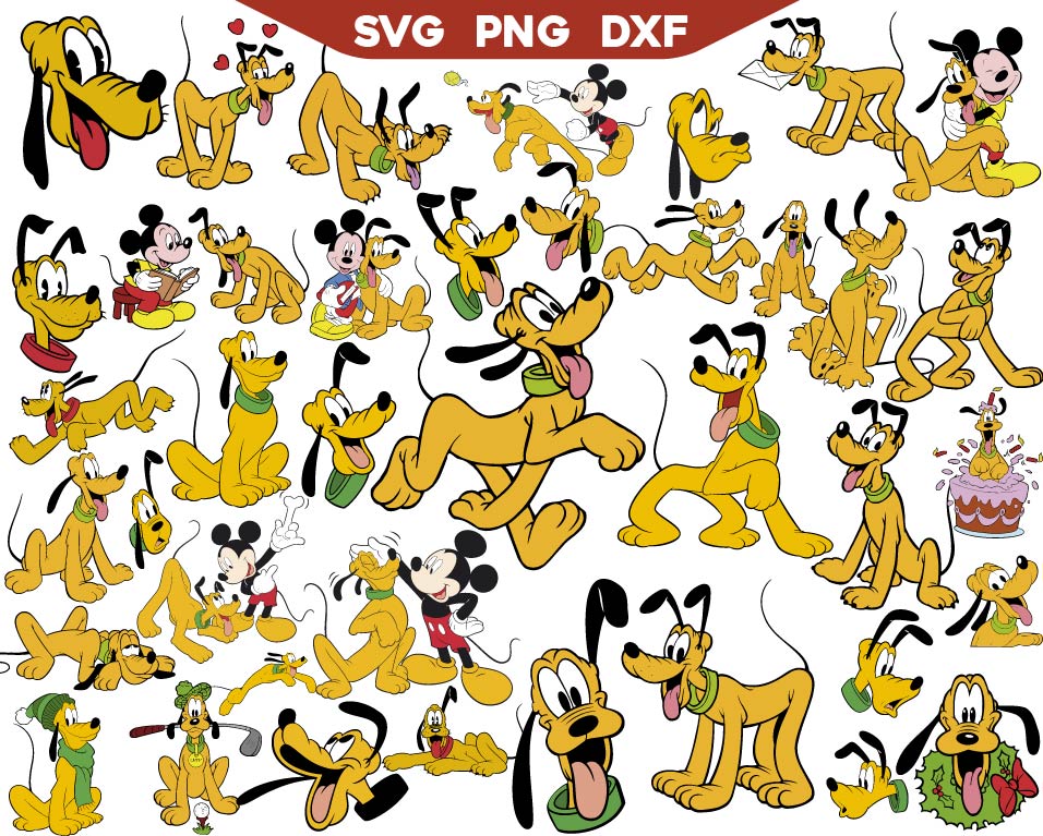 Pluto Svg Bundle, Mickey Friend Svg Png