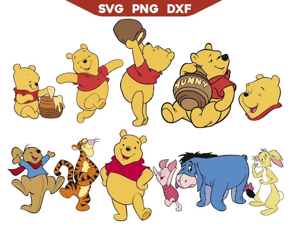 Pooh Friends Svg Png Clipart