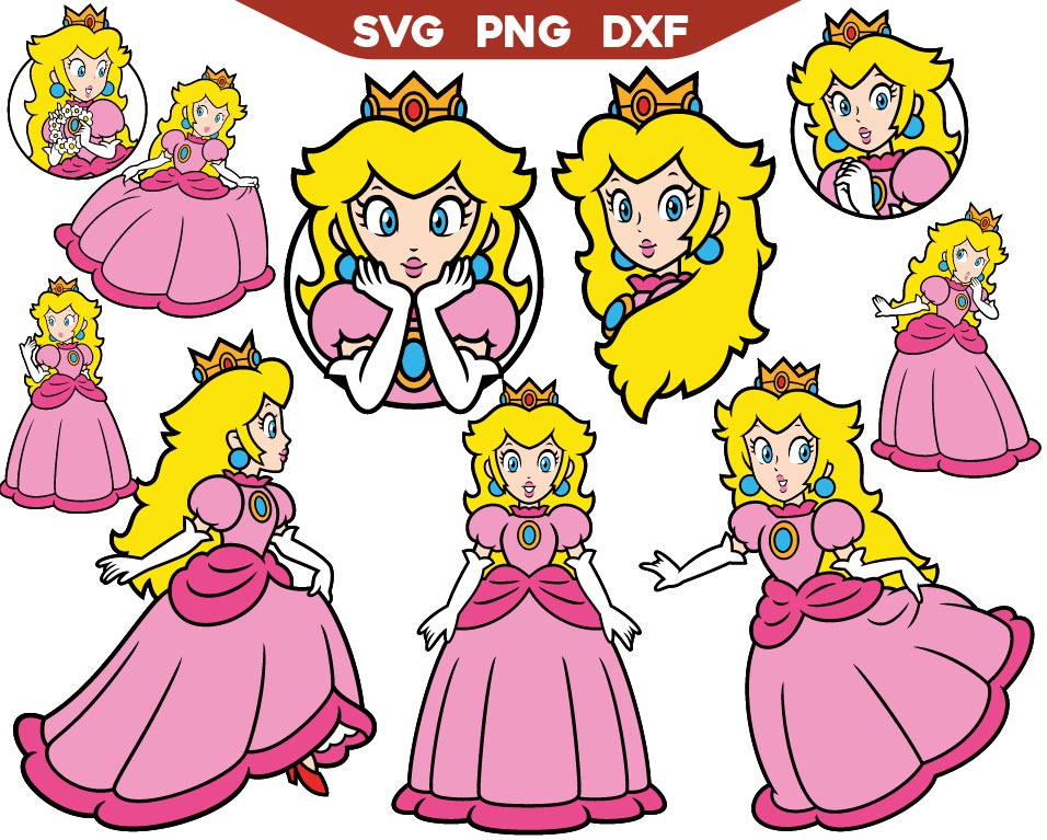 Princess Peach Svg Bundle