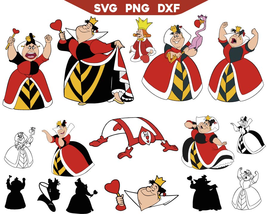 Queen of Hearts Villain Svg Bundle