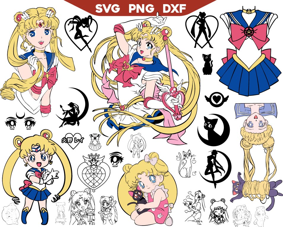 Sailor Moon Princess Svg Bundle