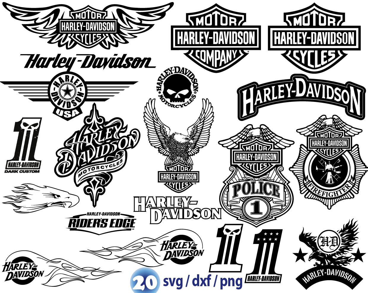 Silhouette Harley Davidson Svg Png, Motorcycle Brand Svg